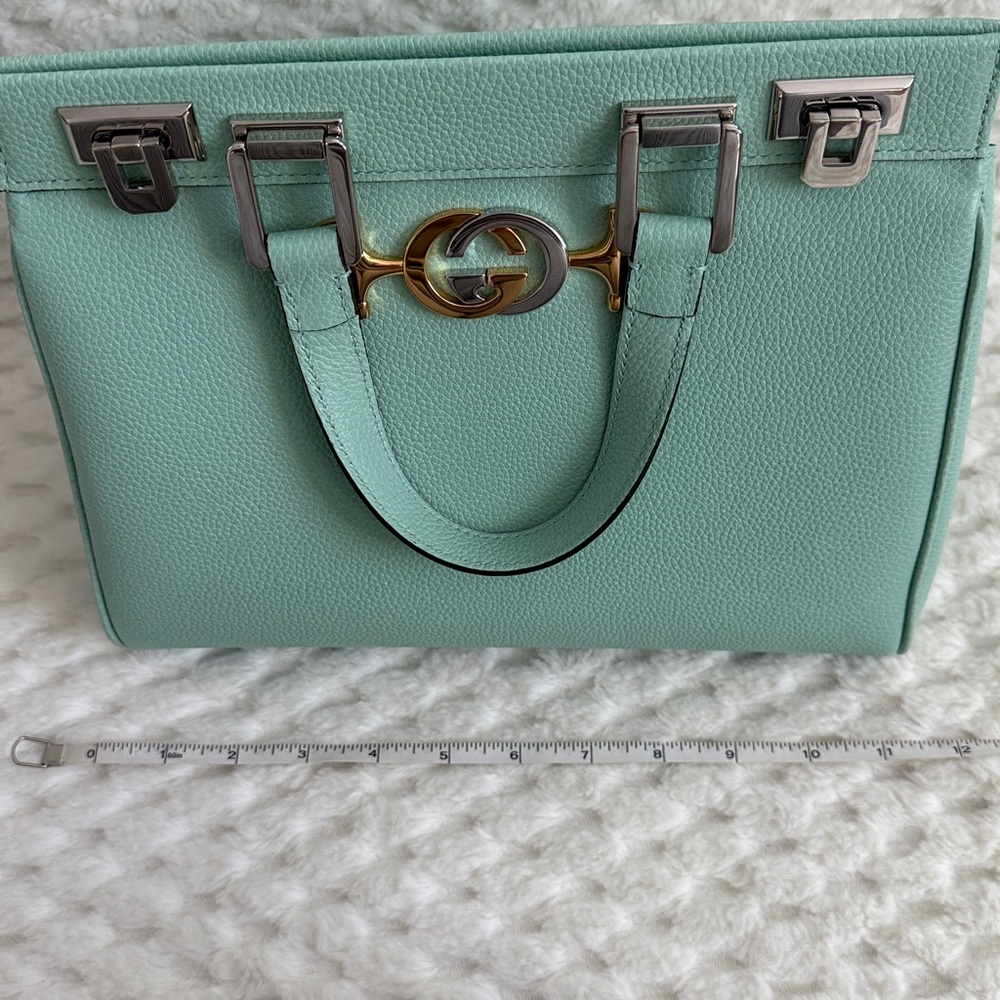 Gucci Grainy Leather Zumi Tote Bag-569712-Authentic-NWT - Picture 7 of 16